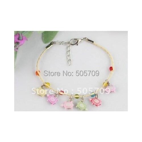 24PCS Cute Turtle drop Lucky Raffia Bracelets #21693