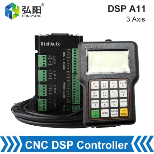 CNC Controller Richauto DSP A11 3-Axis USB Remote Control System, Supports Automatic Tool Change And Multi-Head Replacement