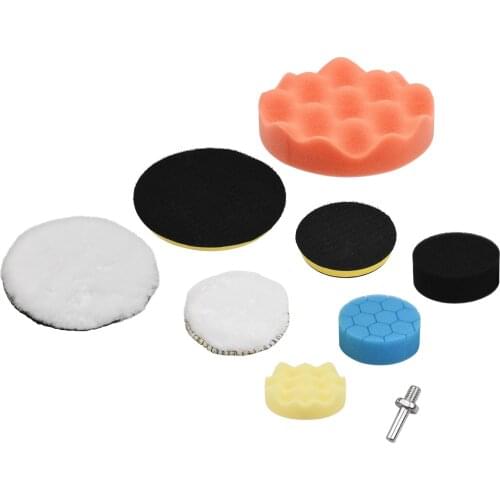 39Pcs Polishing Pads Kit 3 Inch 5 Inch Car Buffing Sponge for Automobiles Yachts Self-adhesive Wool Pad