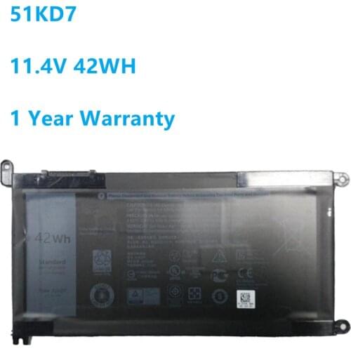 11.4V 42WH 51KD7 Y07HK Laptop Battery For DELL Chromebook 11 3180 3189 Series Tablet