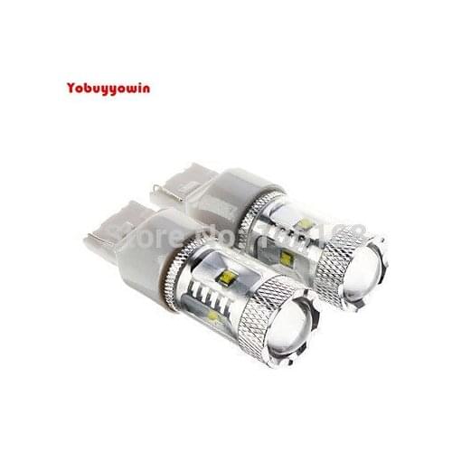 Free Shipping 2 Pcs T20 7440 30W crie 800LM 6000K fraiche Ampoule LED lumiere blanche/Jaune pour la voiture (12-24V, 2 pcs)