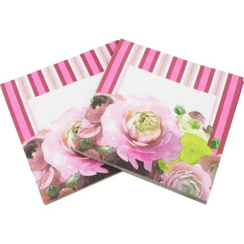 33x33cm 20Napkins/lot New Color Printed Napkin Tissue DIY Birthday Wedding Anniversary Days Party Paper Towel Decoration