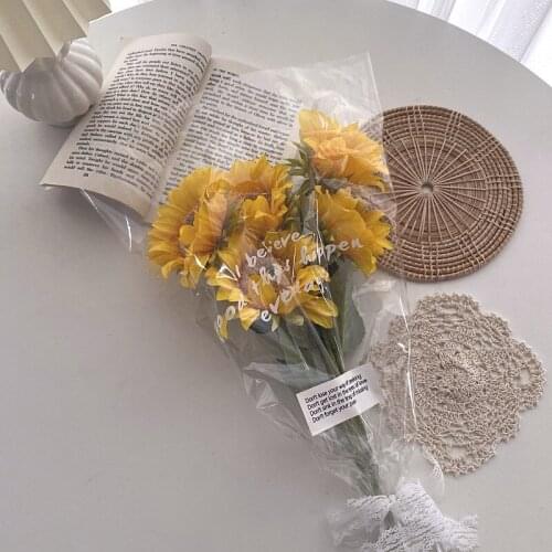 Cutelife Nordic Sunflower Decoration Silk Artificial Flowers High Quality Artificial Dried Flowers Wedding Bouquet Fake Flowers