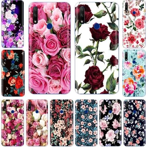 For Honor 9X Global Case Silicon TPU Colorful Flowers Soft Back Cover Phone Case For Huawei Honor 9X Premium STK-LX1 Bumper