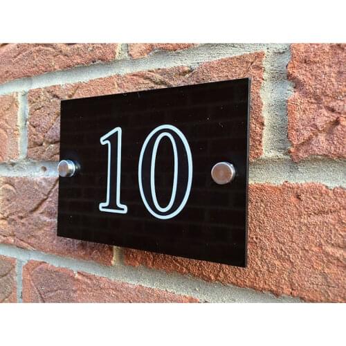 House number Modern house sign plaque door number gloss acrylic effect modern house numbers Door sign acrylic house signs