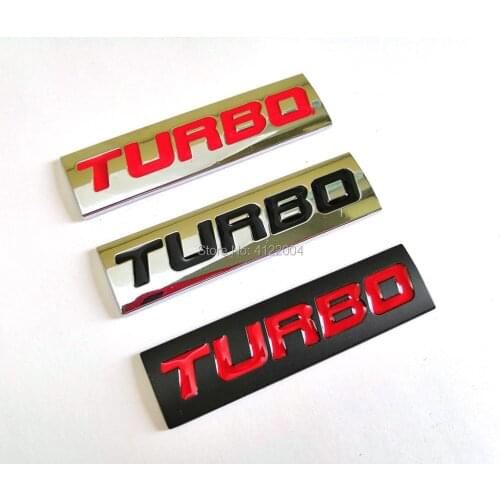 TURBO Back Emblem Badge Trunk Sticker Decal For AUDI Skoda BMW CHEVROLET FORD HYUNDAI KIA MAZDA NISSAN