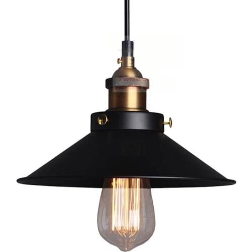 American Metal Black Skirt Bar Counter Pendant Lights American Loft industrial Dining Room Kitchen Pendant Lamp