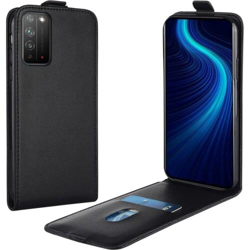 Flip Up and Down Leather Case for Huawei Honor X10 TEL-TN00 TEL-AN10 6.63''Vertical Cover for Honor X10 x10 Case Phone Bag