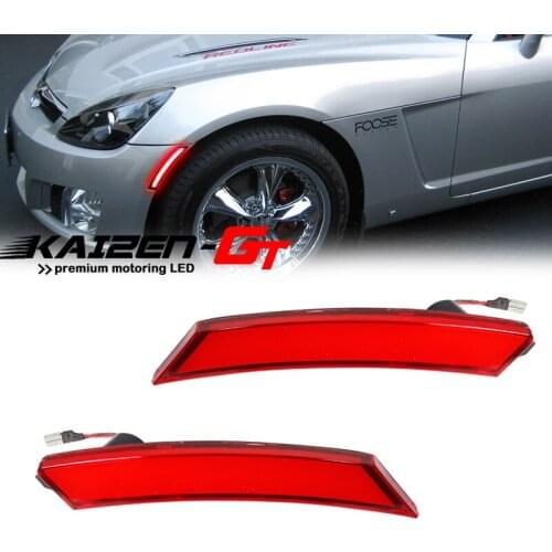 CAN-bus Red Lens Red Full LED Front Side Marker Lights Wheel Arches Lights For 2006-2010 Pontiac Solstice & 2007-2010 Saturn Sky