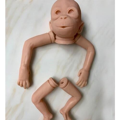 Reborn baby monkey doll kit orangutans lifelike realistic bebe reborn Macaco artist made unpaited blank doll parts DIY toys