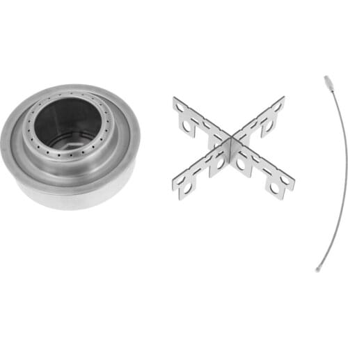 Mini Alcohol Burner Stove, Stainless Steel Camping Hiking Cooking Liquid Alcohol Stoves With Cross Stand Rack