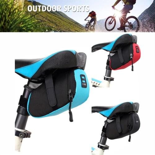 Nylon Bicycle Bag Bike Waterproof Storage Saddle Bag Seat Cycling Tail Rear Pouch Bag Storage Saddle Bag Seat Rear Pouch