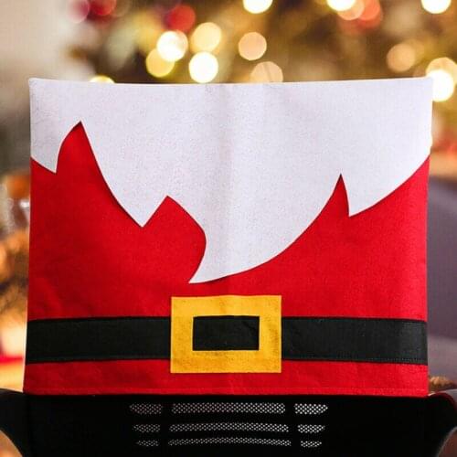 New Christmas Decor Chair Cover Dining Room Wedding Banquet Chair Cover Decor Seat Cover Spandex Xmas Decor