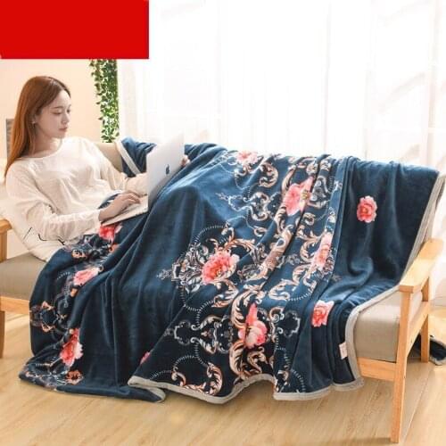 Arctic Fleece Coral Fleece Blanket Autumn and Winter Thick Flannel Blanket Double Bed Single Student Dormitory Blanket Quilt
