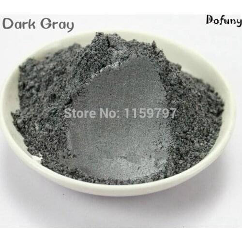 Dark grey color nail polish pigment, DIY eyeshadow makeup powder, Pearlescent powder,mica effect pigment