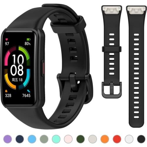 Official TPU silicone strap For Huawei Honor Band 6 straps Wristband Replacement Watch Strap For Honor Band6 Bracelet Watchband