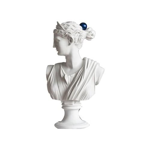 Plaster Head Statue Greek Sculpture Modern Art Crafts White Decoration Living Room Figure Statue Esculturas Home Decor AD50DS