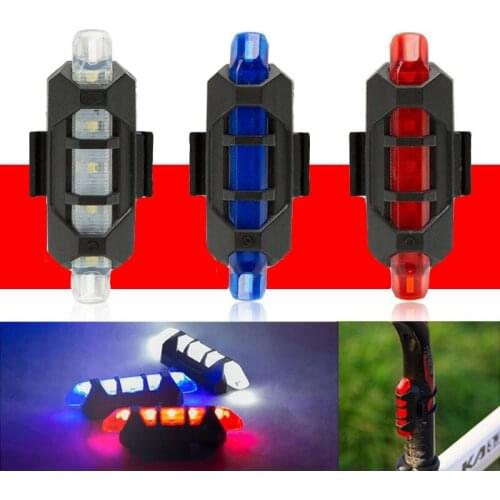 LED Bike Light Waterproof Bicycle Rear Tail Light USB Rechargeable Cycling Safety Warning Light Flashlight Bike Accessories