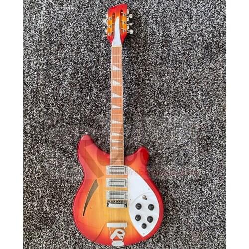 Weifang Rebon 12 string Rick electric guitar in Cherry Sunburst colour