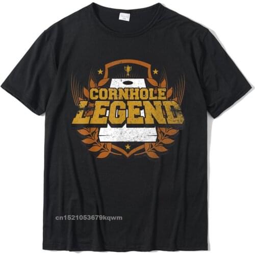 Cornhole Legend Funny Cornhole Tournament T-Shirt Popular Design T Shirt Cotton T Shirt For Men Summer