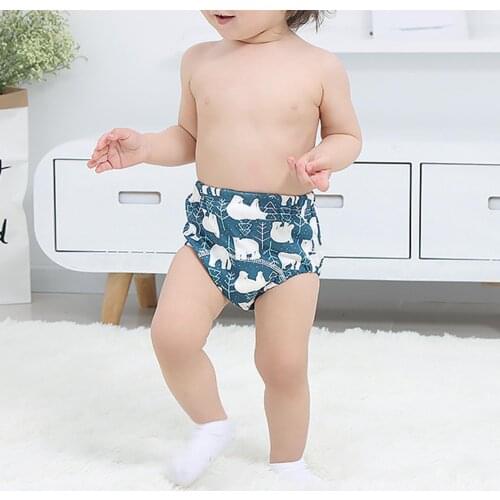 2Pcs/Set Cotton Washable Training 6 Layers Gauze Diaper Pants Baby Products Diaper Pants Nappy Infants Children Shorts Underwear
