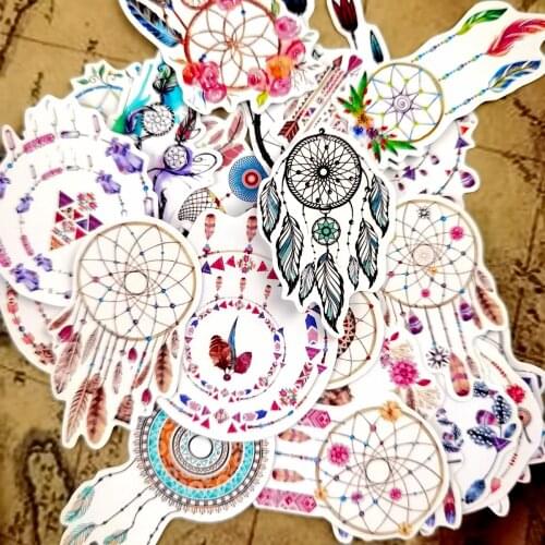 25pcs Cute Indian Dream Catcher stickers dry glue Magic wishes/hand account Diary stationery Sticker adesivos journal