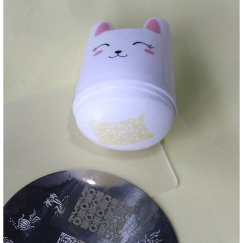 3.5cm Clear Silcone Round Stamper & Scraper for Nail Stamping Plates (3.5cm)Clear Stamper Stamping Nail Art