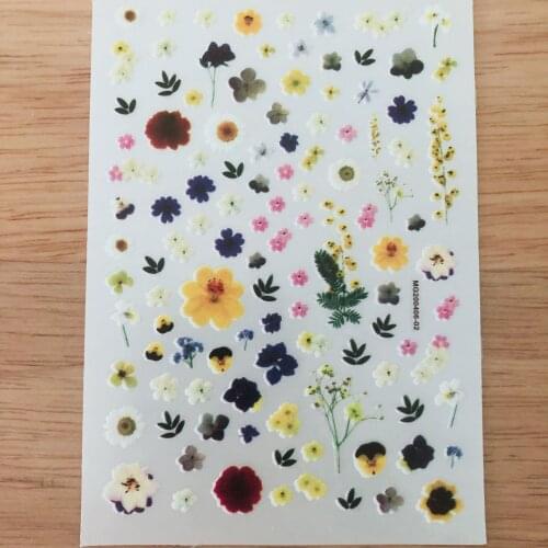 3D Nail Sticker Flower Design DIY Tips Nail Art Decoration Packaging Self-adhesive Transfer Decal Slider