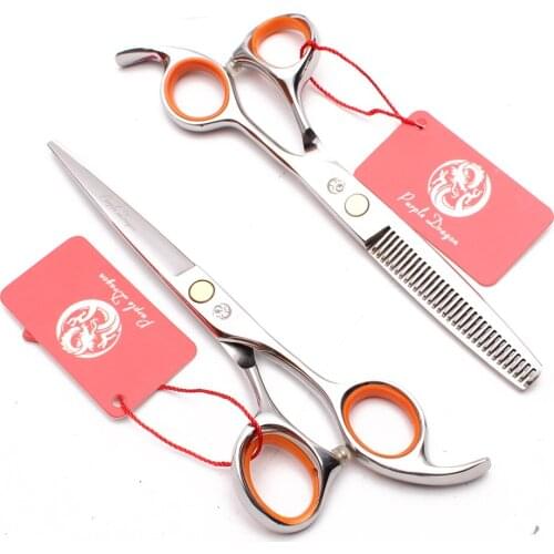 5.5" 6.0" Purple Dragon Straight Shears Thinninng Shears Dog Grooming Scissors Animal Scissors Professional Pet Scissors Z1008