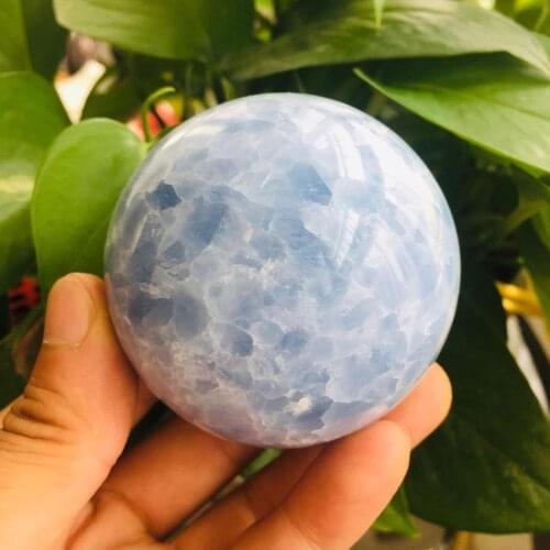 60mm Natural Blue Celestite Sphere Quartz Crystal Ball Healing