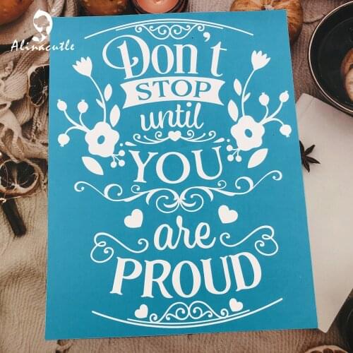 8.5 X 11" Reusable Self- Adhesive Silk Screen Stencils For Home Decoration T-Shirt Bag Pillow DIY Transfers Film Alinacutle