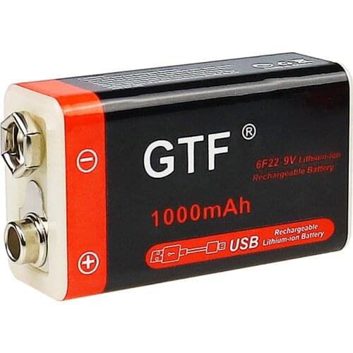 NEW 9V 1000mAh li-ion Rechargeable battery Micro USB Batteries 9 v lithium for Multimeter Microphone Toy Remote Control KTV use