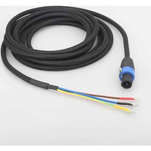 Audiocrast SBC01 Subwoofer cable 3 Wire Sub Speaker Cable Speakon to Spade end for REL/MJ Acoustics