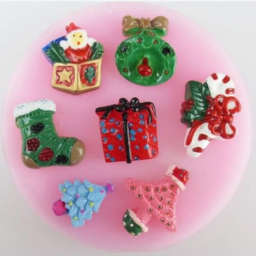 Free Post new Christmas fondant cake decoration mold food grade liquid silicone mold bakeware environmental protection