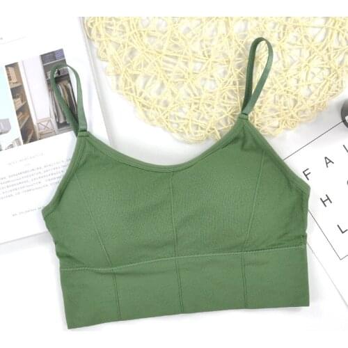 Girls Seamless Tube Top Strappy Bra Sexy Underwear Summer Women Intimates Ladies Cute Lingerie Top Backless Green Tube Top Hot