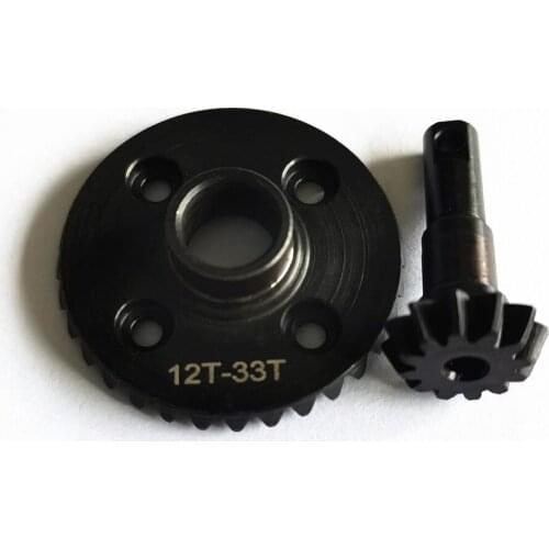 Hard Chrome Steel Overdrive Differential Ring/Pinion Gear 12T/33T for Traxxas TRX4 TRX6 Replace 8287