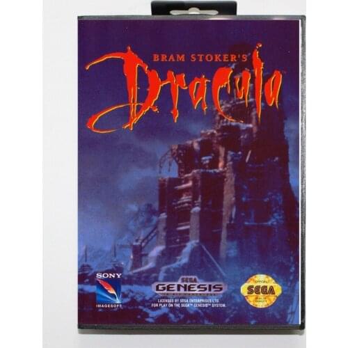 New Arrival 16 bit Sega MD game Cartridge with Retail box - Bram Stokers Dracula game card for Megadrive Genesis system