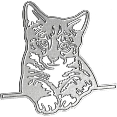 Lazy Lying Cat Shape Frame Carbon Steel Cutting Dies DIY Scrapbooking Photo Album Embossing Paper Cards Making Stencil