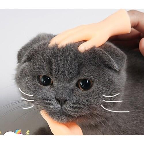 Palm Shaped Funny Mini Hands Creative Finger Cots Small Hand Tease Kitten Cats Massager Gloves Pet Interactive Toy