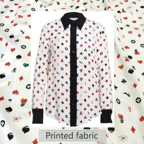 Fashion week printed fabric meter 148 cm wide shirt dress polyester fabric brand printed fabric wholesale cloth