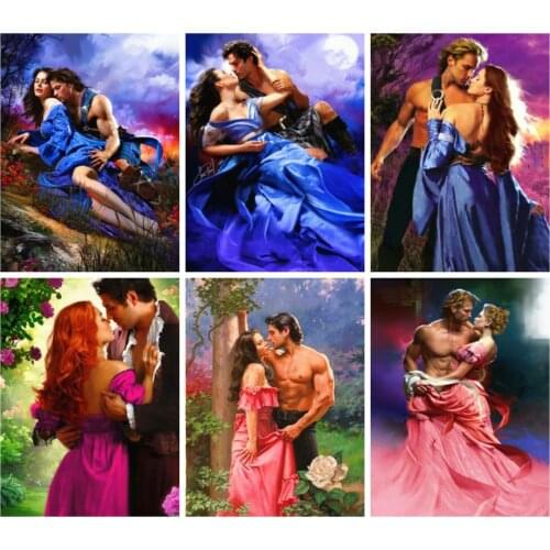 Huacan DIY Diamond Embroidery Complete Kit Couple Diamond Mosaic Full Layout Love Pictures With Rhinestones Home Decoration