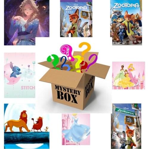 Disney Lucky Product Mystery Box 5D Diamond Painting Square/Round Cross Stitch 50000+ Random Varieties
