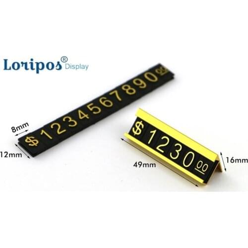 Desktop Metal Base Combined Price Tags Camera Mobile Phone Assembly Arabic Numerals Signs Label Window Counter Display Stands