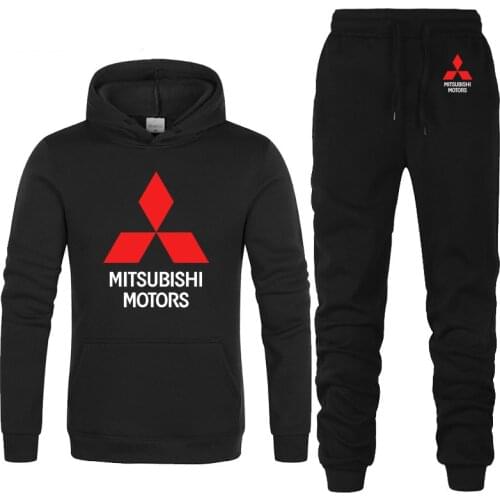 2021 NEW Hoodies Men Mitsubishi Car Logo Printed unisex Sweatshirt Fashion Men Hoodie Casual Fleece Hoodies Pants Suit