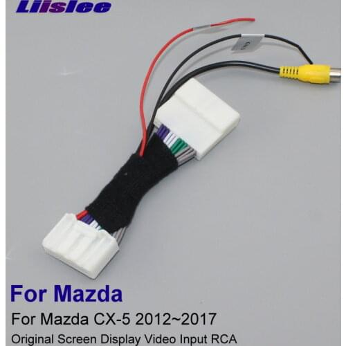 Reverse Camera 28Pins RCA Adapter For Mazda CX-5 CX5 2015 2016 2017 2018 2019 Rear View Camera Input Switch Connector Wire Cable