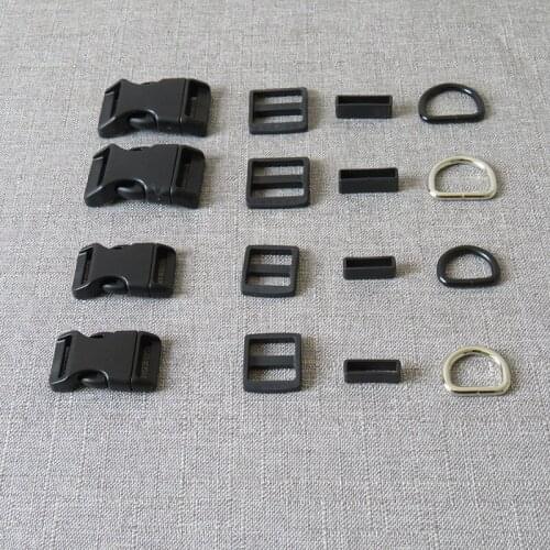 10 Sets 20mm 25mm Plastic buckle strap rectangular buckle adjuster for bag pet dog collar necklace sewing handmade accessory