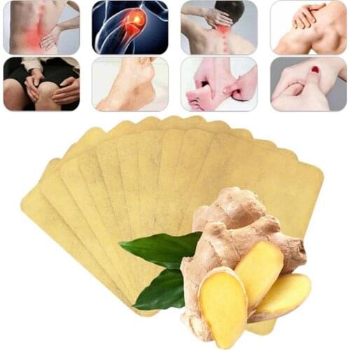 10Pcs Ginger Detox Patch Slimming Body Neck Knee Pad Pain Relief Remove Toxin Foot Help Sleep Adhesive Pads Foot Sticker