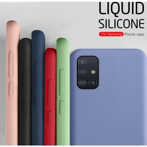 Full cover liquid silicone phone case for samsung galaxy a32 a72 a52 a 32 52 72 5g anti-fall phone cover for sansung a52 case