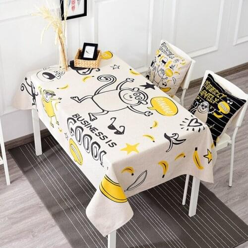 Cotton and linen coffee table anti-hot rectangular table cloth Rural Fruit home hotel table cloth