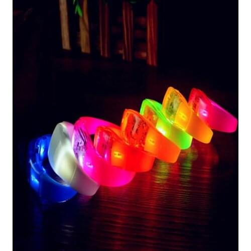 Luminous LED bracelet Sound vibration luminescence Silicone Bracelet Birthday Party Bracelet Event Supplies wedding F20173802